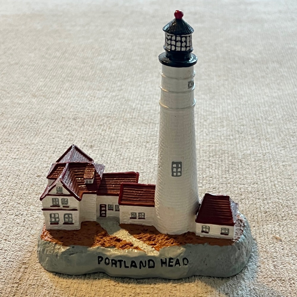 Portland Head Light Maine Lighthouse Figurine Nautical Coastal Decor Souvenir